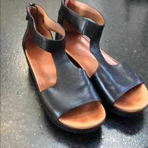 Gentle Souls Black Sandals
